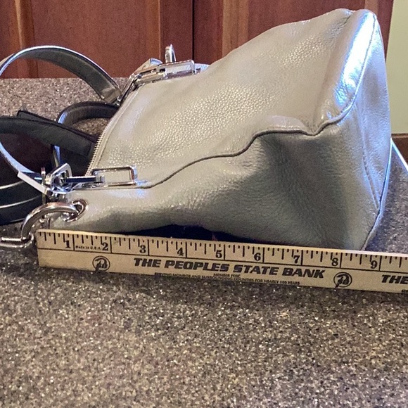 Michael Kors gray two way bag, EUC. Silver hardware. Includes crossbody strap. - Picture 11 of 13